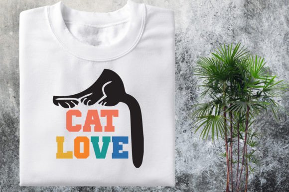Cat T-Shirt Design Graphics for Local Business Branding