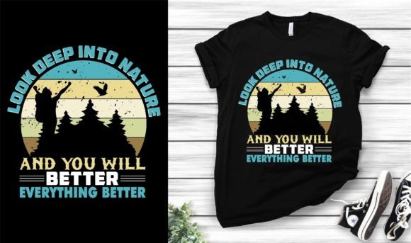 HIKING T-SHIRT DESIGN: A Graphic Print Template for Creative Projects
