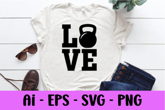 Love Gym Svg – A Versatile Graphic Design Asset for Print Templates