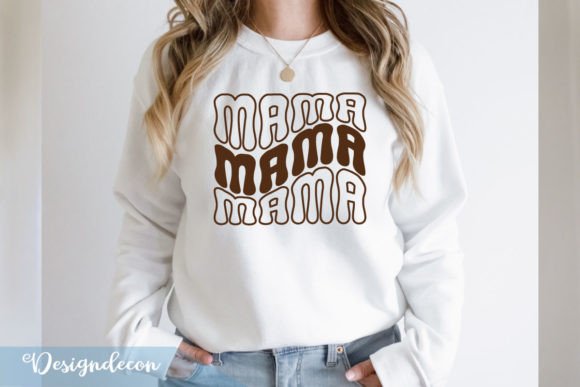 Mama Retro Wavy Outlined Typography SVG Review