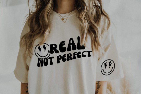 Real Not Perfect Smiley Face Retro Svg for T-Shirt Designs