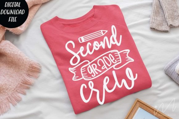 Second Grade Crew Svg for T-Shirt Designs and Graphics