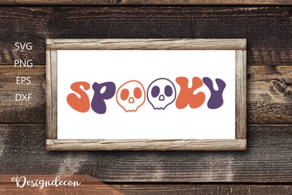 Spooky Retro Wavy PNG Sublimation SVG for Print Templates and Graphics