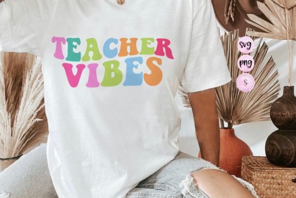 Teacher Vibes Retro Teacher Graphics for Creative Sellers